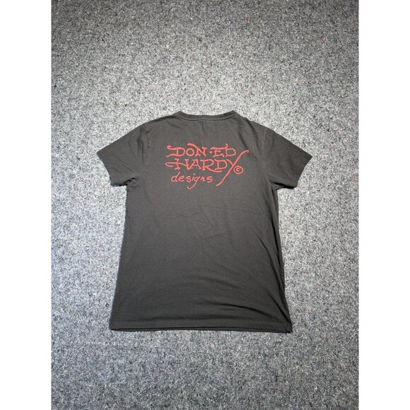 Ed Hardy Mens Eagle Snake Gray T Shirt Short Sleeve S - Picture 2 of 5